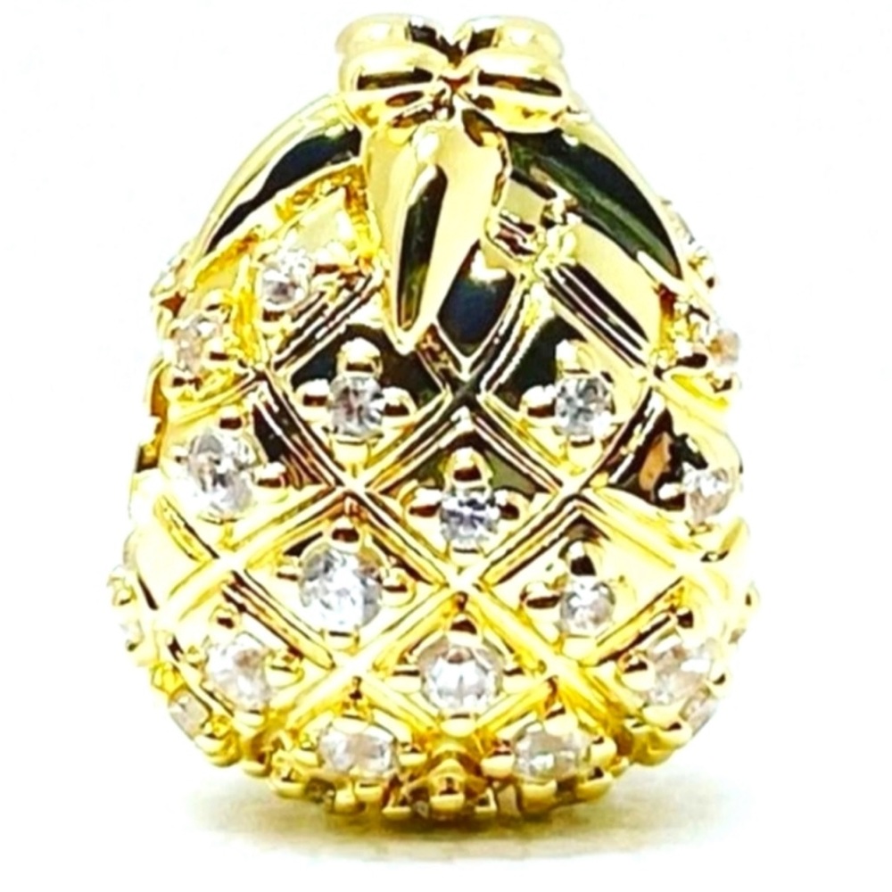 NWOT Retired Pandora charm shine golden "Pineapple fantasy